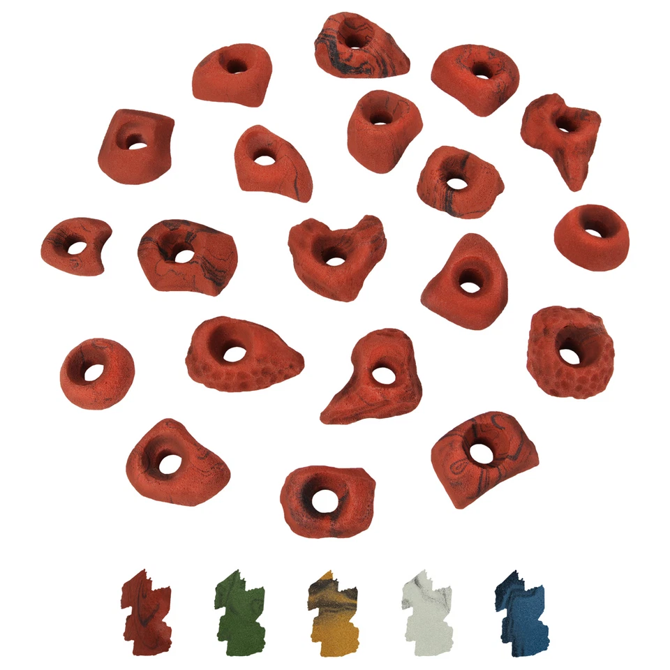 ALPIDEX Klettergriffe Klettersteine Tritte Größe S - 20 oder 40 Stück