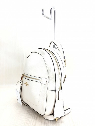 coach white mini backpack