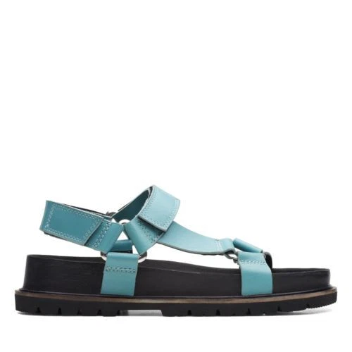 Sandali Clarks donna ORIANNA SPORTY in pelle turchese nuovi con scatola