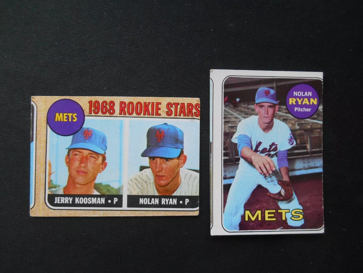 1968 1969 Topps #177 #533 Nolan Ryan Rookie Baseball Card Lot 2 New York  Mets