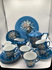 Min Gou Tangshan Fine China Tea Set Plate/Creamer/Tea Pot/6 Cup&saucer Lot Of 15
