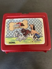 Vintage 1986 Pound Puppies Red Plastic Lunchbox by Tonka Corporation