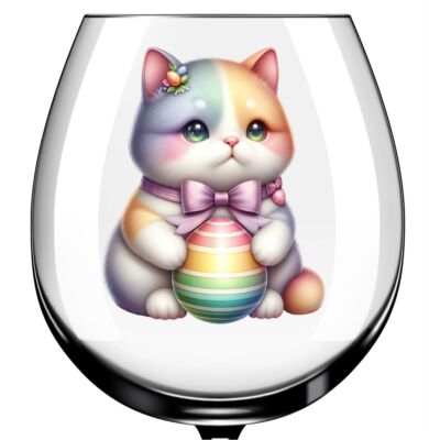 X12 Ostern Katze Glas Vinyl Aufkleber Sticker Farbe ac247
