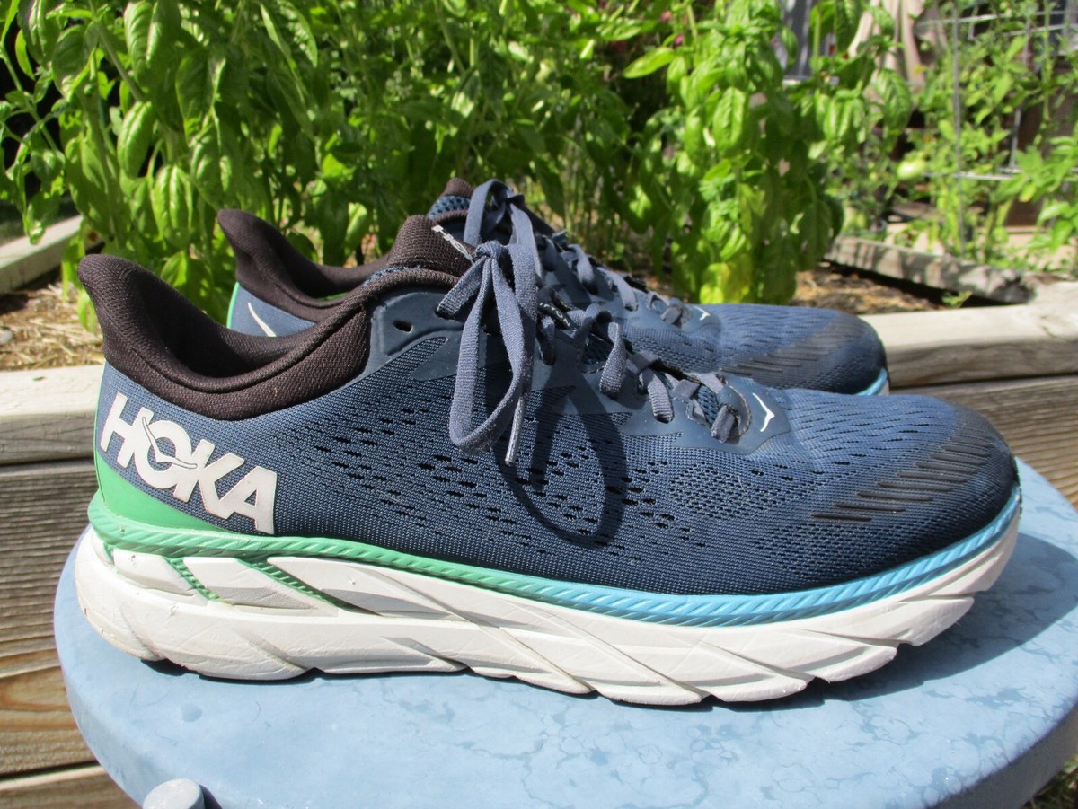 Hoka One One Clifton 7 Mens Shoes Size 12.5 Gray White Blue NEW IN BOX Men main image 4