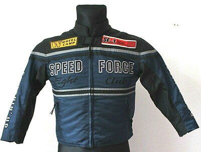 Kinder Jungen HEIN GERICKE Jacke SPEED FORCE Cafe Racer Motor Biker 47 cm Achsel S