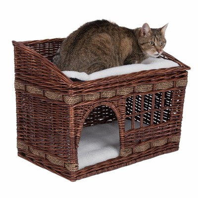 woven cat storage basket