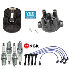 Tune Up Kit Cap Rotor Spark Plugs Wire for Nissan 240SX L4; 2.4L 1991-1994