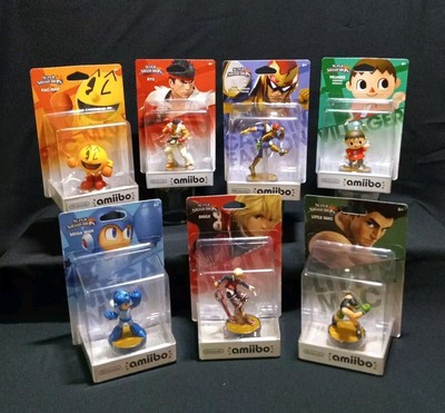 Nintendo Amiibo Super Smash Bros. LOT of 7 *SEALED* - Falcon, Mac, Ryu, Shulk +