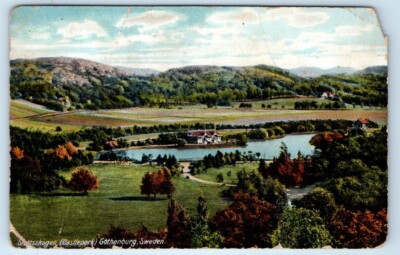 Castle Park GOTHENBURG SWEDEN 1914 Postcard