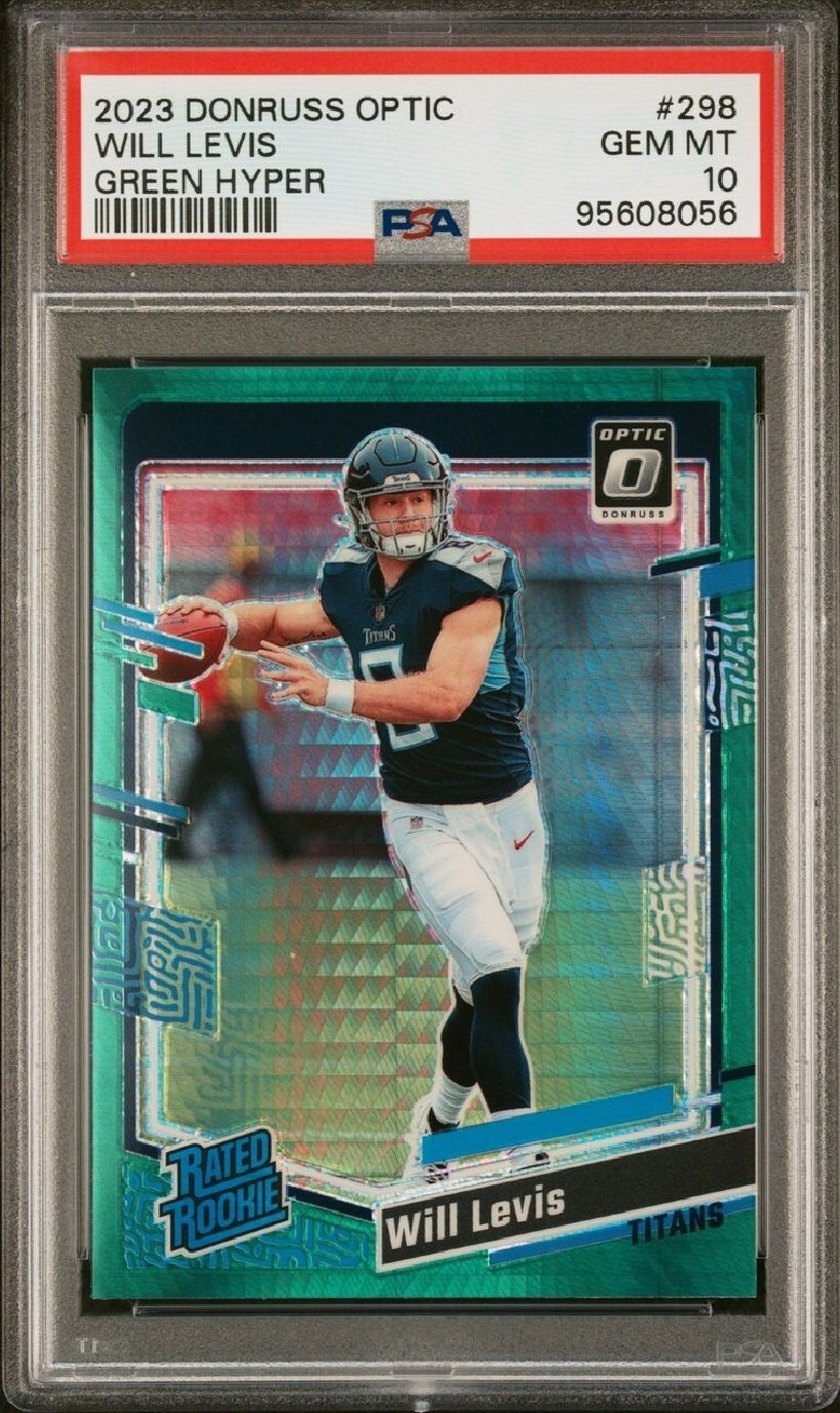 2023 🔥Will Levis (RC) Donruss Optic - Rated Rookie Green Hyper Prizm #298 