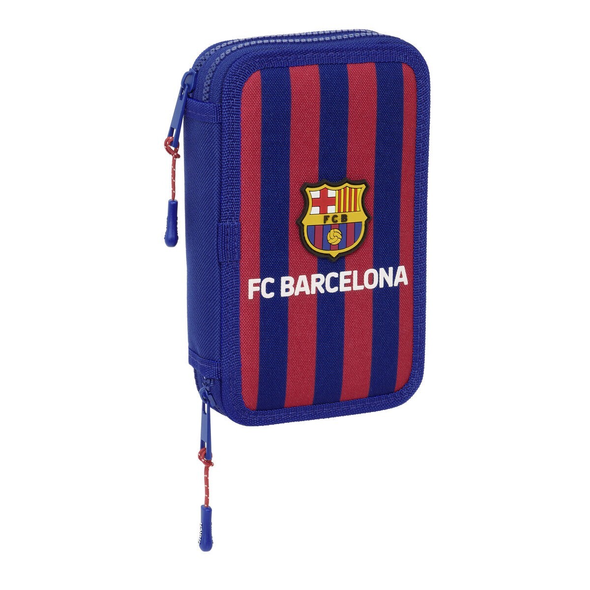 Astuccio Doppio F.C. Barcelona Rosso Granato Blu Marino 12.5 x 19.5 x 4 cm 28 Pe