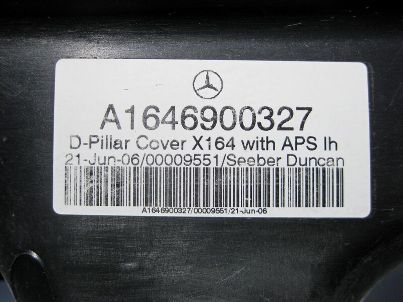 Mercedes-Benz A1646900327 9051 Trunk opening lining left GL X164 