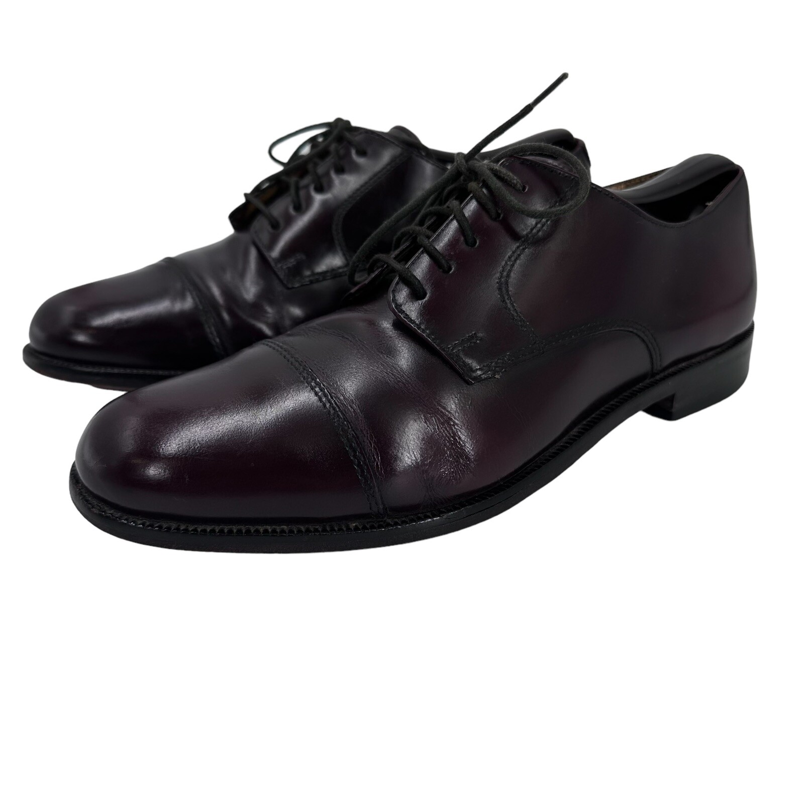 SAOLA Scarpe Oxford Cole Haan Caldwell borgogna in pelle punta con cappuccio taglia 8 D