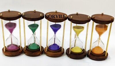 Holz Sand Timer Sanduhr Sanduhr 4'' für Heimdekoration Maritim Geschenkartikel