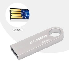 Kingsto DTSE9 Silver 8GB U Disk USB 2.0 Flash Drive Memory Stick Storage Device