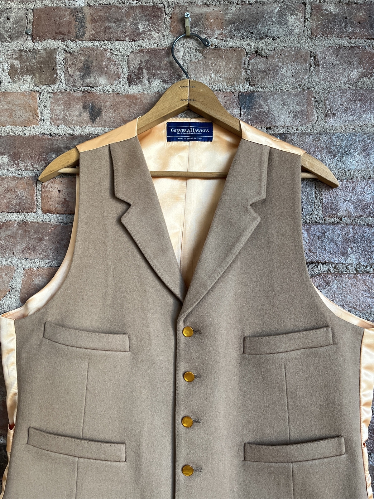 FILA Gilet lana uomo vintage Gieves & Hawkes taglia large UK Saville Row anni '80