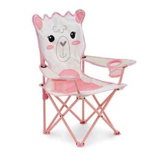 Firefly Outdoor Gear Izzie the Llama Kid's Camping Chair - Pink/White Color