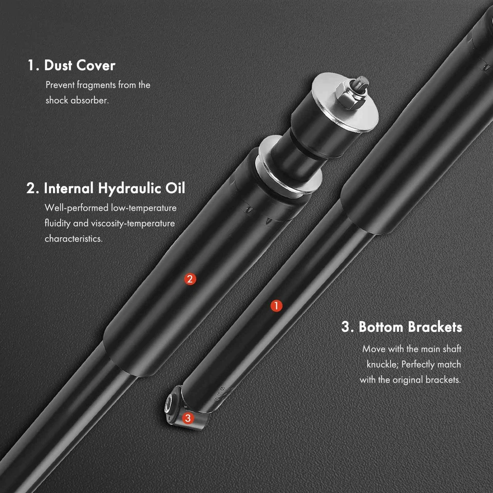 Par 2 Amortiguadores Traseros Izquierdos y Derechos para Mercedes-Benz W203 C240 C230 C320 Tracción trasera Foto 3 de 4