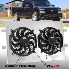 Aluminum Shroud212 Electric Fan Fit 1999-2012 Chevy Silverado 1500 2500 Tahoe