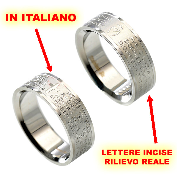 Anello Papà In Tungsteno Con Inserto In Ematite - Taglia Selezionabile, Usato Ma In Ottime Condizioni, Stile Classico - Foto 8