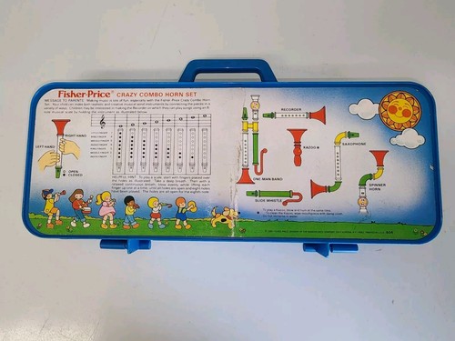 SET CORNO COMBO PAZZO FISHER PRICE vintage 1984 con custodia completo 604 made in USA - Foto 2 di 5