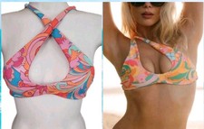 SKATIE NADI New Multiway Bikini Top Size XS Pastel Pucci Design