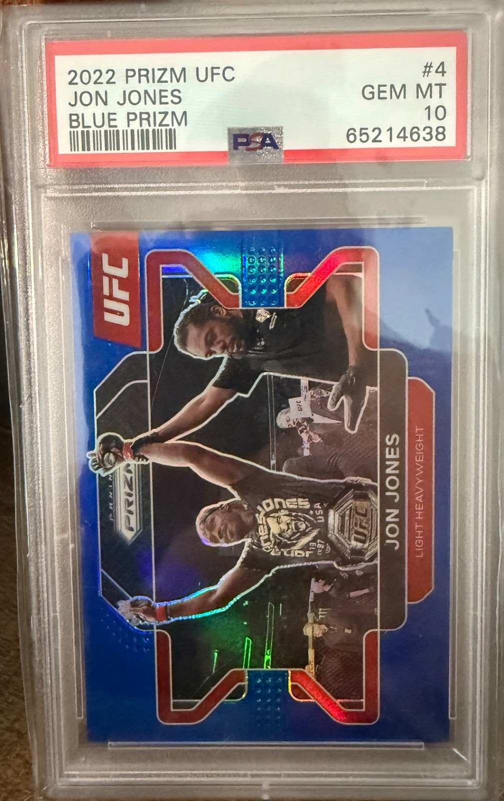 2022 Panini Prizm UFC - Jon Jones #4 Blue Prizm /199