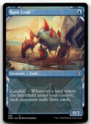 Ruin Crab (Showcase) #295 (NM) Zendikar Rising ZNR Magic MTG