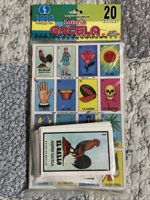 loteria gacela 20 Tablas Con Un Juego De 54 Napes