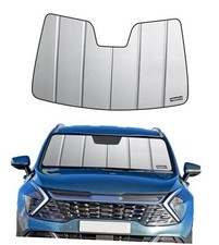 Windshield Sunshade Premium Grey Leather Finish for Kia Sportage 2023-2025