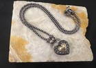 Fabulous Andrea Candela .925 And 14 KT Gold Hefty Heart Pendant With Hefty Chain — photo 1