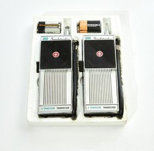Vintage Ross Re-760 Walkie Talkie Set 6 Transistor Japan W Box 2 Units