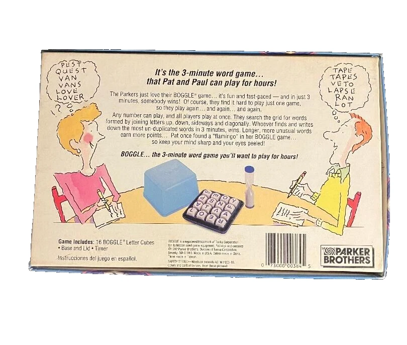 1992 Parker Brothers Boggle 3-Minute Word Game Complete in Box - Image 3 of 4