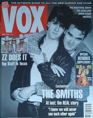 VOX (UK) - June 1992 with Coverstory about The Smiths & Jimi Hendrix Special