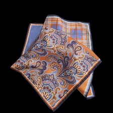 100 Silk Blue Paisley Pocket Square Nordstrom Men's Shop New 45.00