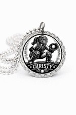 Softball Hind Catcher personalized necklace with name of your choice