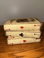 Faux Book Boxes with Vintage Playing Card Des...