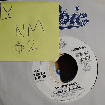 Nursery School 45 Sweepstakes NM ELECTRO HIP HOP FUNK FRESH HEAR! 1983