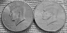 2- 2004 Kennedy half dollar coins 1P &1D
