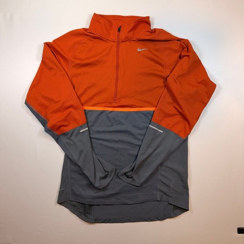 Nike Men's Shield Flash Max Reflective Running Jacket Orange/Grey