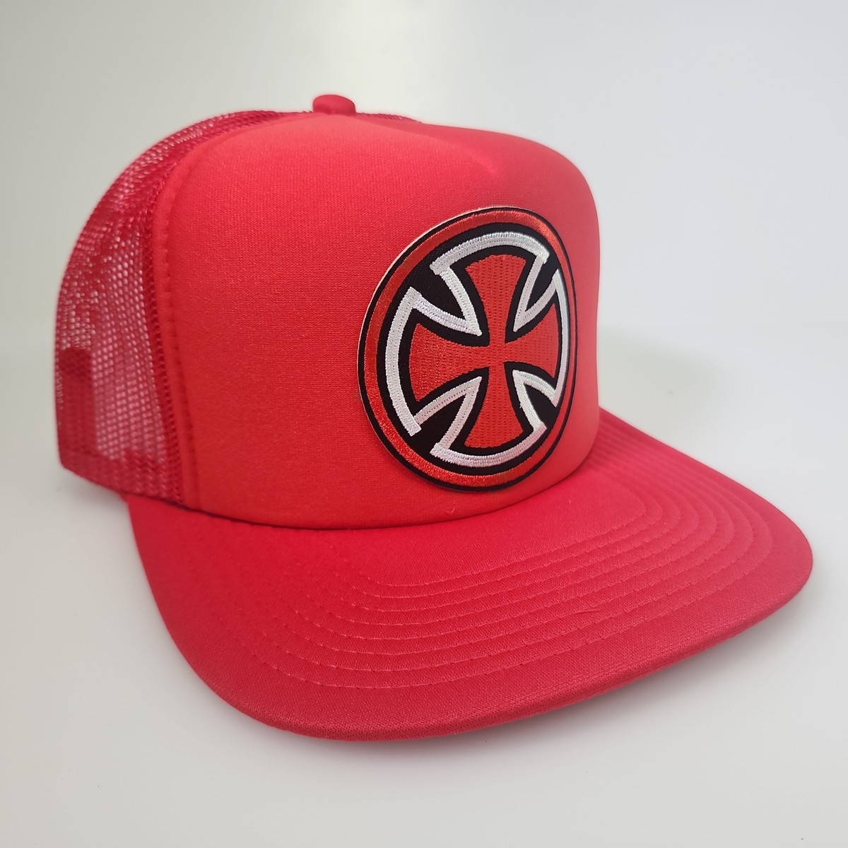 Independent Trucks Skateboard Snapback Red Trucker Hat Mesh Foam