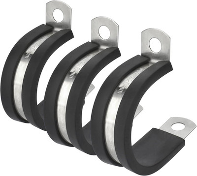 12 Pcs Stainless Steel Cable Clamp, 1 Inch No Damage Plumbing Pipe Clamp