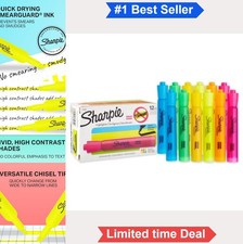 Highlighter Markers Chisel Tip Assorted Colors 12 Count Office School