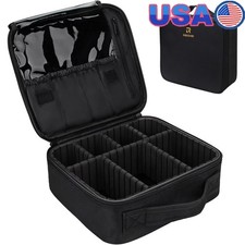 Premium Makeup Bag Travel Case Adjustable Compartments Waterproof Organizer New