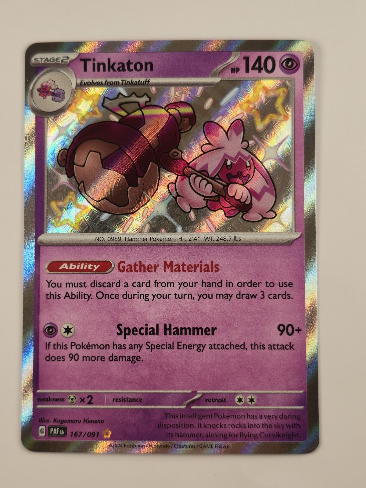 Tinkaton 167/091 SV: Paldean Fates Holo