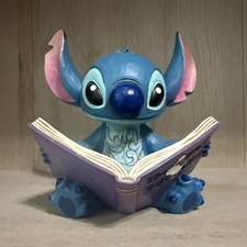 Image of STITCH Jim Shore Disney Retired Ugly Duckling Reading Book Figure 