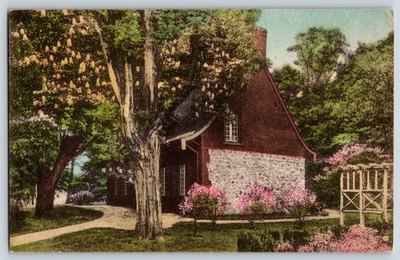 #ad Postcard Tappan NY George Washington Shrine 1700 House Hand Colored Albertype $4.50