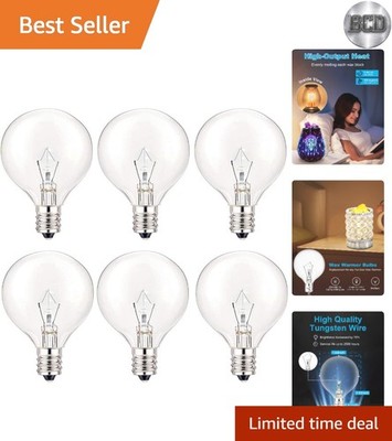 Warm White 25W Wax Warmer Bulbs with Flicker-Free Technology - 6 Pack E12 Base
