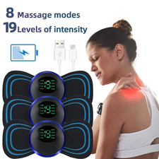 Electric EMS Neck Massager Low Frequency Muscle Stimulator with Patches