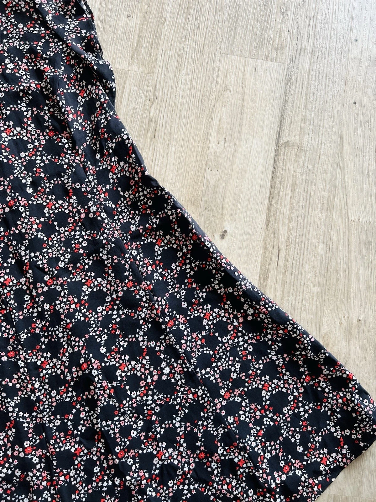 Abito Michael Kors nero Ditsy floreale 100% seta S senza etichette